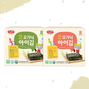 베베스트 처음먹는 유기농 아이 김 2종 4개 (퓨어/칼슘)