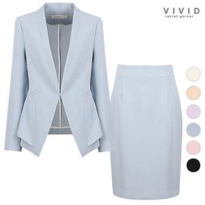 갤러리아_VIVID SET 여성 파스텔 정장자켓+스커트 세트