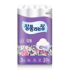 감동 3겹 순수 화장지 25m x 30롤 1팩 / 2팩