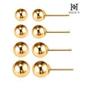 14K/18K 심플 골드볼 3mm/4mm/5mm/6mm 귀걸이