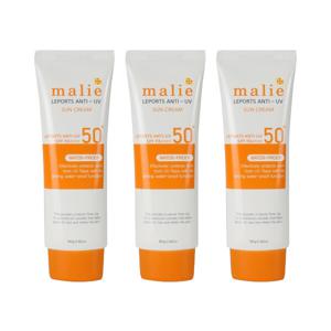 마리에 안티유브이 워터프루프 톤업 레포츠 선크림 80g (SPF50+ / PA++++) 3개