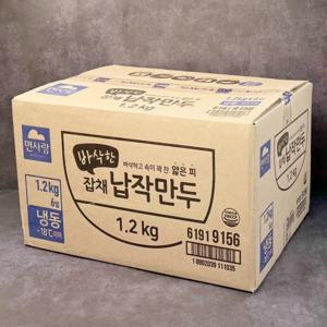 면사랑 냉동 바삭한잡채납작만두 1.2kg x 1개 튀김만두 주식회사 식판사