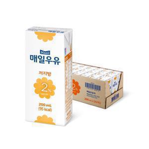 매일 멸균우유 저지방 2프로 200ml 24팩