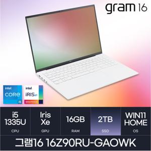 HMC LG 그램16인치 16Z90RU-GAOWK ( Win11Home / SSD 2TB )