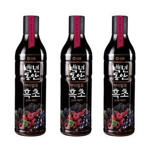 샘표 백년동안 흑초 산머루복분자 900ml 3개