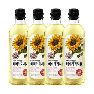 비비고 CJ제일제당 해바라기씨유 900ML x 4개