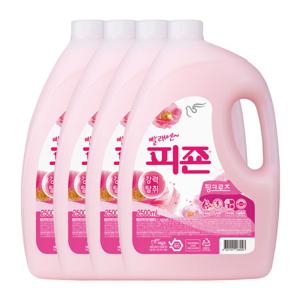 피죤 섬유유연제 2500ml 4개 핑크로즈