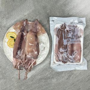 간편 소포장 손질 통 오징어 1.0kg 총 4미 (2마리씩 2팩)