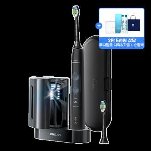 PHILIPS 소닉케어 프로텍티브클린 6100 블랙 메탈 UV 에디션 HX6870/55 덴티스테 치약 증정