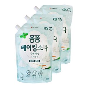 엘지 퐁퐁 주방세제 베이킹소다 민트향 1200ml 3개