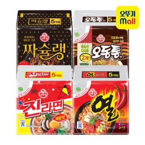 [오뚜기] 진라면매운맛 5입+짜슐랭 5입+오동통면 5입+열라면 5입