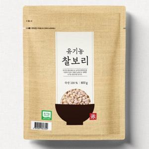 유기농 찰보리쌀 800g/봉