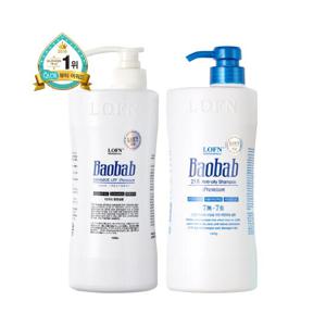 로픈 바오밥 지성샴푸1000ml+트리트먼트1000g