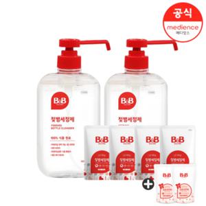 비앤비  젖병세정제 (액상) 600ml 용기 2입+ 500ml 리필 4입+800ml 유연제 2입