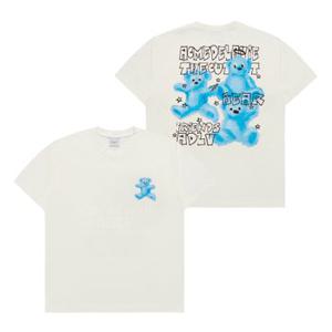 CRAYON THREE BEAR ARTWORK SHORT SLEEVE T-SHIRT CREAM 크레용쓰리베어 크림 SSATHB-CR