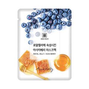 안나홀츠 로얄젤리에 숙성시킨 아사이베리 고보습 겔 마스크팩 25ml 수분 탄력 1일 1팩 시트