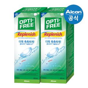 [알콘] 옵티프리 렌즈세척액 리플레니시 420ml 2개