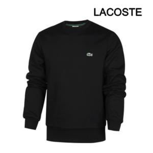 LACOSTE 맨투맨 베이직 크루넥 티셔츠 블랙 SH9608-031