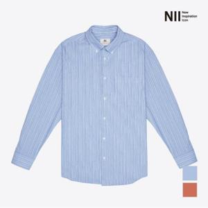 [NII]공용 베이직 세미오버 스트라이프 셔츠_NNUNLWS1241