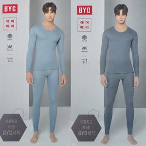 BYC 에어베이직 남성 내복상하세트 두꺼운 보온메리 남자겨울 보온내의 에어메리 환절기 면내의