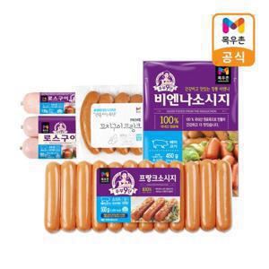 [비밀쿠폰][목우촌] 주부9단 프랑크 소시지 500g x 3개외 모음전(비엔나/김밥햄/불고기햄)