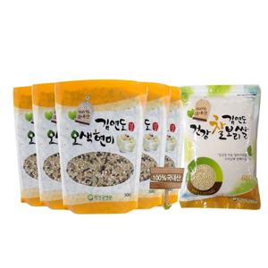 김연도 오색현미 500g 10봉 + 찰보리600g 1봉