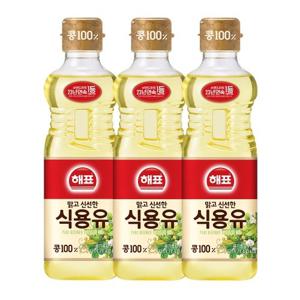 [사조대림] 해표 콩기름 900ml x3병 /식용유