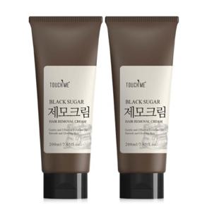 터치미 블랙슈가 초간단 셀프 제모크림 대용량 200ml 2개 / 겨드랑이 왁싱크림