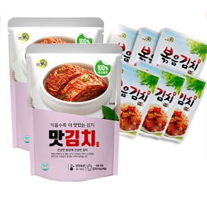 [일미]맛김치 80g (10팩) + 볶음김치100g (10팩) 1인1팩 간편 여행 캠핑 반차 라면 도시락