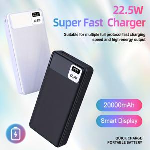 TEMU 22.5W USB 고속 충전 및 및 타입-C 입력 기능이 있는 20000mAh 편리한 모바일 파워 뱅크|보조배터리|보조배터리20000