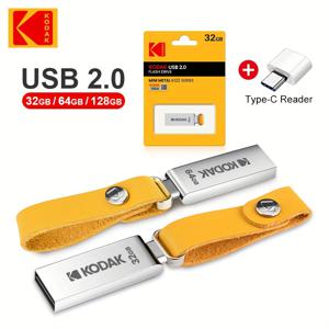 TEMU 코닥 K122 슈퍼스피드 USB-C 플래시 드라이브 - 32Gb/64Gb/128Gb, 어댑터 및 카드 리더기 포함 고속 데이터 전송, 컴퓨터용 초휴대형 저장 장치|USB|USB