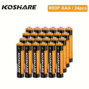 TEMU KOSHARE AAA 1.5V 탄소 배터리 24pcs/12pcs/8pcs/4pcs 대형 사양 포장, 원격 제어, 알람 시계, 초인종, 테이블 램프, 원격 제어 장난감, 무선 마우스 등에 적합 [비충전식 배터리, 충전기 충전 사용 안 함]