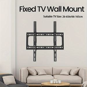 TEMU 26-65인치 화면용 고정 TV 벽걸이 브래킷, 금속, VESA 마운트 400x400mm, 전원 또는 배터리 필요 없음, 벽 설치, 하중 50Kg/110lb - 가정 및 사무실용 안전한 장착