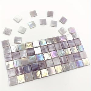 TEMU 60pcs 0.59*0.59인치/15x15mm 라이트 퍼플 모자이크 핫멜트 유리 일루전 아이스 자드 수제 생산 재료 가방 상호 작용 퍼즐 창조적 퍼즐 모델 공예 장식 패치 아트 꽃병 코스터 램프쉐이드 프레임 할로윈 크리스마스 창조적 생산