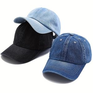 TEMU 남자 데님 야구 모자 청바지 Snapback 모자 Casquette 일반 뼈 모자 Gorras 남자 캐주얼 빈 아빠 남성 모자|남자모자