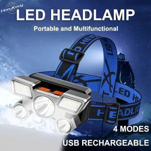 TEMU HeeyKeey 야외 LED 헤드램프: 휴대용 및 다기능 USB 충전식 낚시 조명 캠핑, 비상, 여행 및 작업에 적합