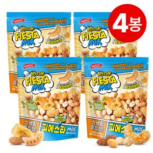 [하루견과] 피에스타믹스넛 450g 4봉 / 오징어맛칩/와사비프레첼