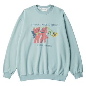 [최초가 85,000원] CONTEMPORARY DOG COTTON SWEAT SHIRT SKY BLUE