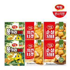 용가리치킨300g 2봉+치킨너겟300g 2봉+순살가라아게300g 2봉