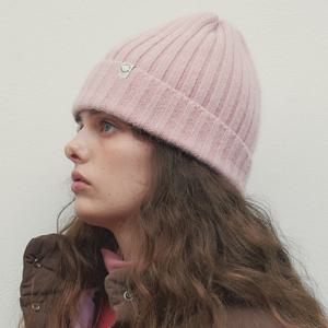 [24FW] SOFT ANGORA BEANIE - DUSTY PINK