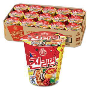 오뚜기 진라면컵 매운맛 65g x 15개  진라면/컵라면