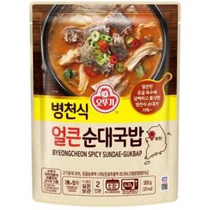 오뚜기 집밥 병천식 얼큰순대국밥 500G 국 한끼 자취 혼밥 간편식 비상전투식량 가성비 주부 캠핑 야식 밥