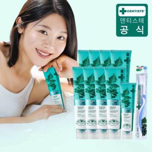 최신상 뉴브리즈민트 치약 풀패키지 (180g 8개 + 60g 1개 + 칫솔 1개)