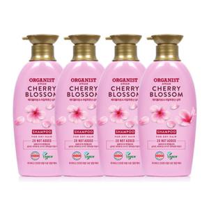 오가니스트 체리블라썸 수분영양 샴푸(비건) 500ml x 4개