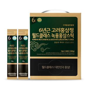 6년근 고려 홍삼정 월드클래스 녹용홍삼 스틱 10g 100포 /한정특가