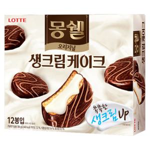 롯데 몽쉘 오리지널 생크림케이크 384g X 8개