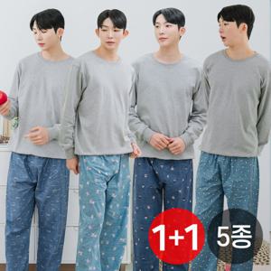 (할인쿠폰)1+1 2매/아사 남성 파자마바지/5종모음/면파자마/홈웨어/수면바지/수면잠옷