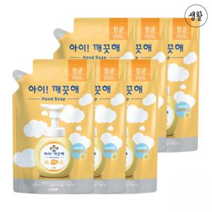 아이깨끗해 핸드워시 손세정제 대용량 450ml 리필 순향 x 6개입