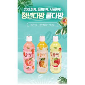 쿨다방 청년다방 과즙음료 500ml 20개 3가지 맛