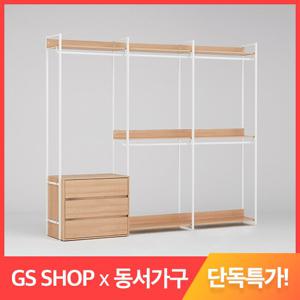 동서가구 몬티아 철제 시스템 2400 4단 서랍행거 DF643461